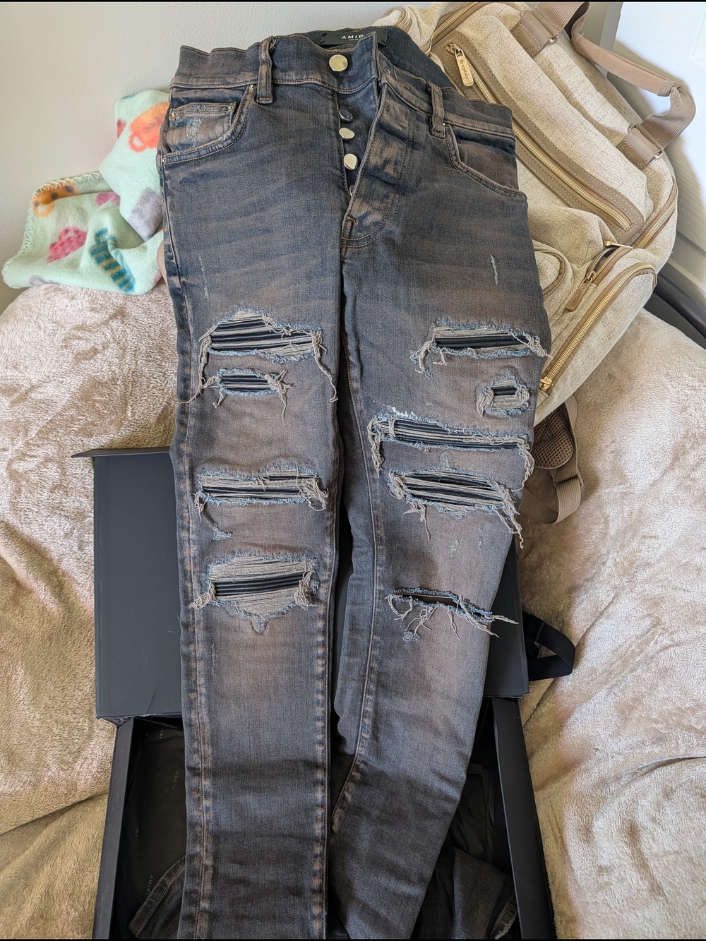 AMIRI Patch Jeans Waistband Detail